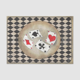 De Seda Alice no País das Maravilhas Jogando Cartões Papel