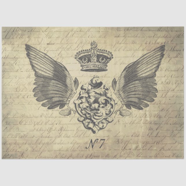 De Seda asas Desligar Papel Tecido (Frente )