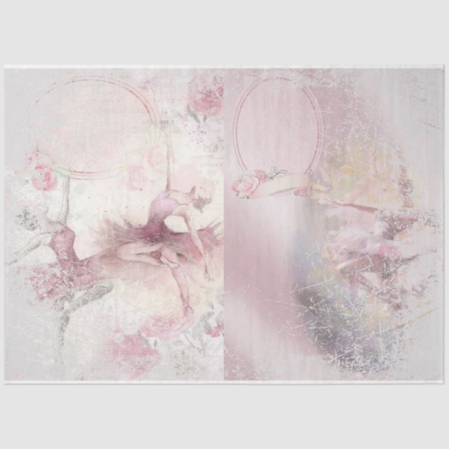 De Seda Balé Romace Series Design 1 Papel Tecidual (Frente )