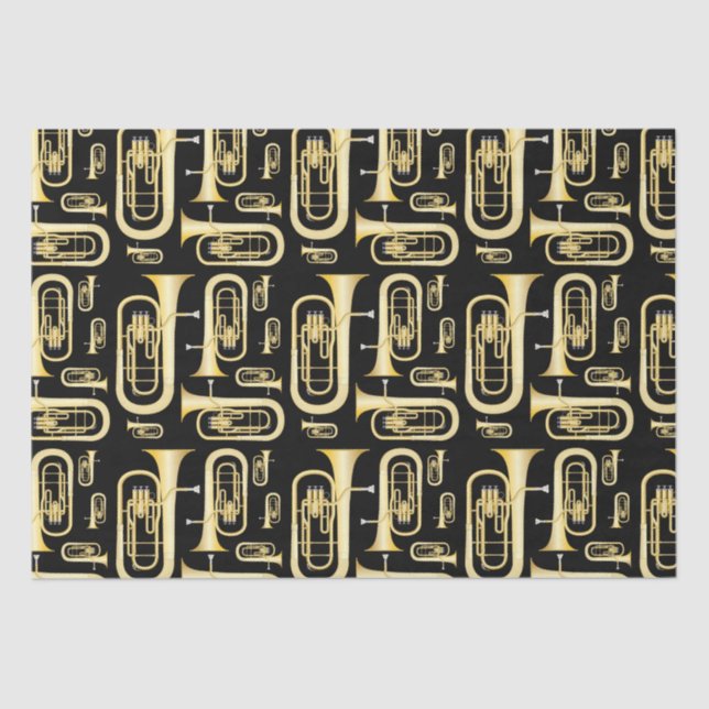 De Seda Baritone Musical Banda Professora Papel Tecido (Frente )