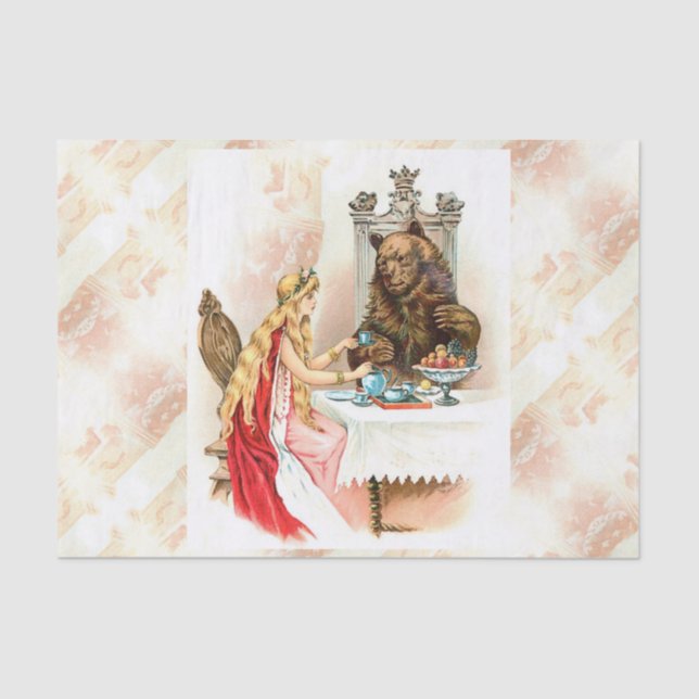 De Seda Beleza A Rosa E Papel Tecido Da Besta (Frente )