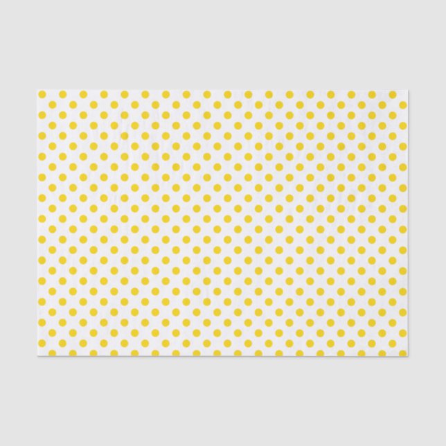 De Seda Bolinhas amarela do Ouro no papel branco (Frente )