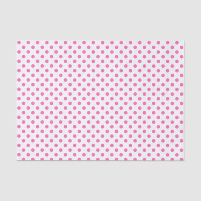 De Seda Bolinhas rosa no papel branco (Frente )