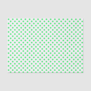 De Seda Bolinhas verde-clara no papel branco