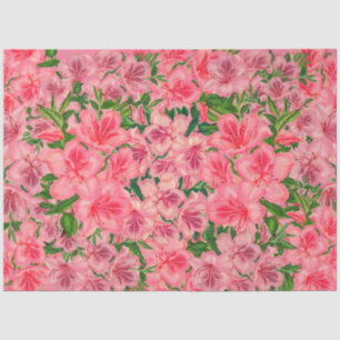 De Seda Bonito Papel Tecido Azalea Rosa