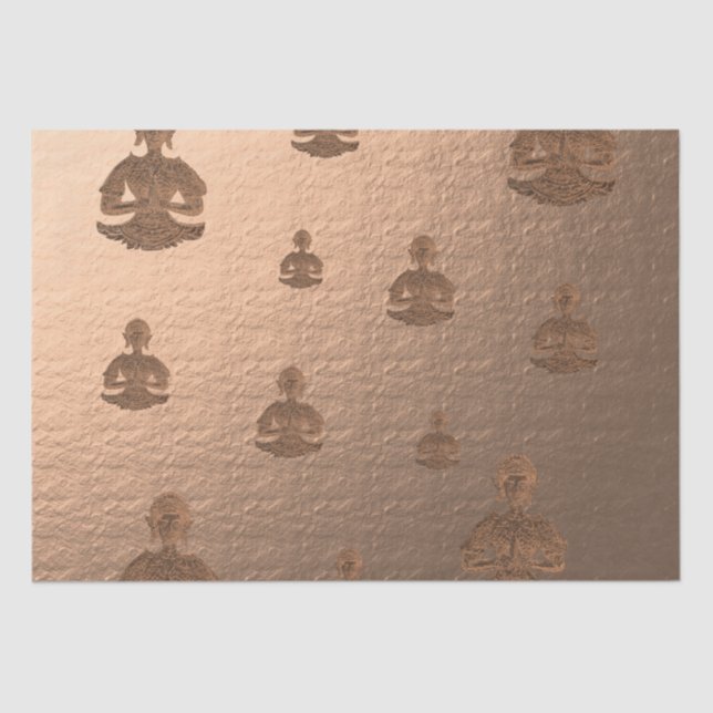 De Seda buda em marsala embrulhando papel (Frente )