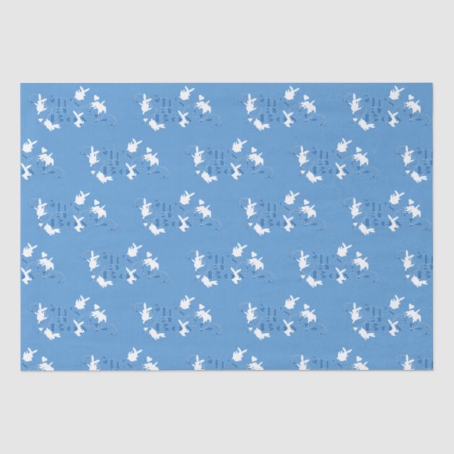 De Seda Bunnies Dançantes É um Rapaz! Papel permanente (Frente )