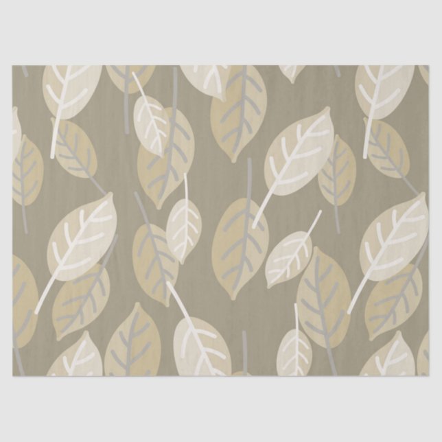 De Seda café folha papel tecidular (Frente )