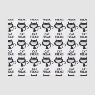 De Seda Cat Freak! Papel para tecidos divertidos