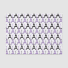 De Seda Chic Purple Paris Eiffel Torre - Papel dos tecidos