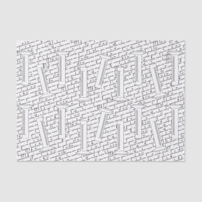 De Seda Cilindro Graduado Feliz Graduação Papel Tecido 2 (Frente )