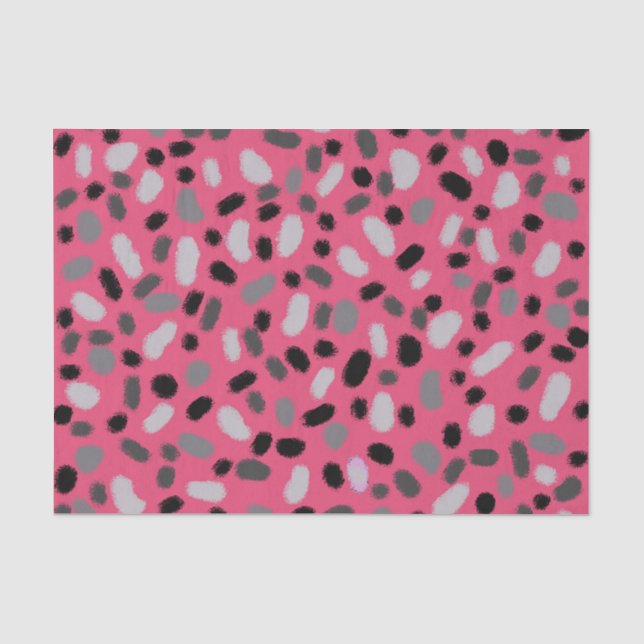 De Seda Cinza rosa Papel com Design preto da gelatina (Frente )