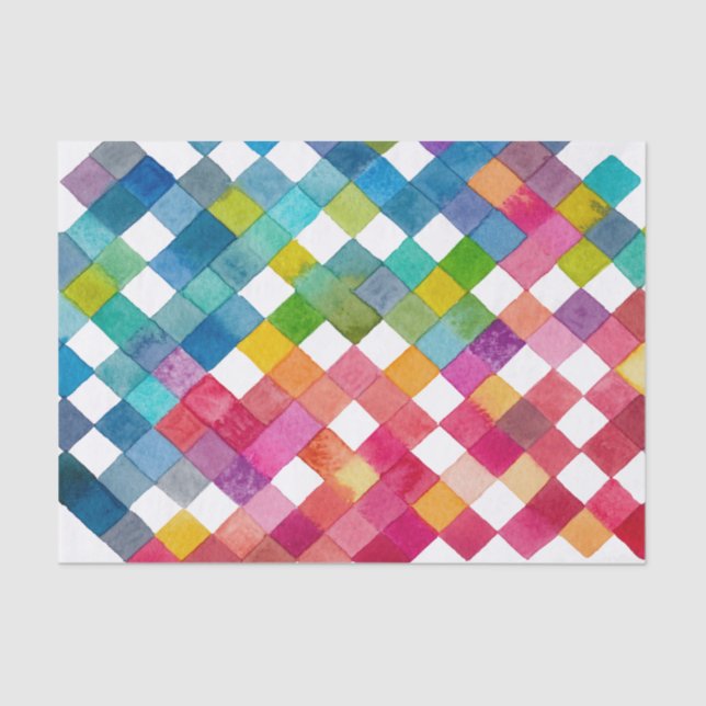 De Seda Cor da Água Quadrada Art Impressão Papel Tecido (Frente )