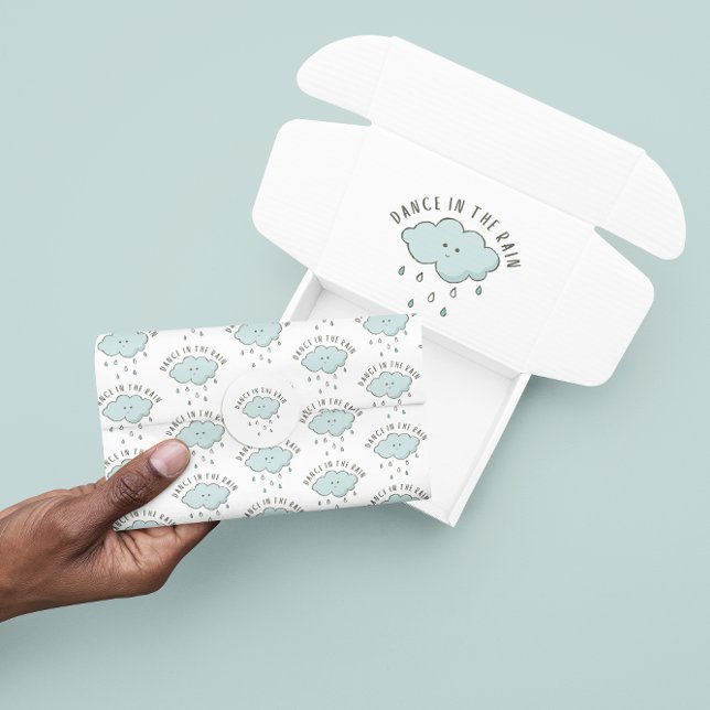 De Seda Dança No Papel Tecido Chuvoso (Encourage dancing in the rain with this cute tissue paper! )