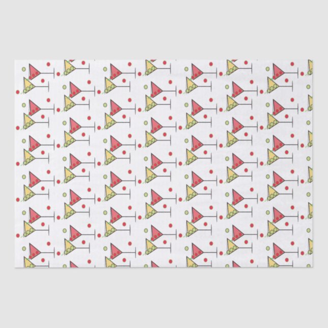 De Seda Dois coquetéis - Papel tecidular (Frente )