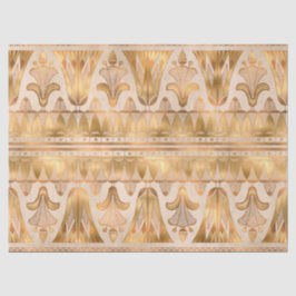 De Seda Dourado Shimmer Art Deco - Papel Tecidual
