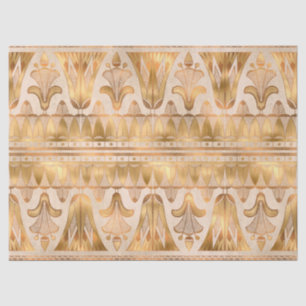 De Seda Dourado Shimmer Art Deco - Papel Tecidual