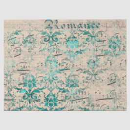 De Seda Efêmera Série Papel Turquesa Design 1