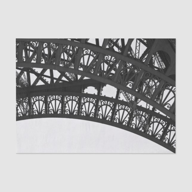 De Seda Eiffel Tower Paris França Papel para tecidos (Frente )