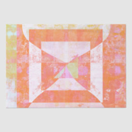 De Seda Esmagamento Laranja Nº 1 Papel Tecido Mídia Misto