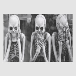 De Seda Esquis Engraçado Skeletons no Papel Tecido do Hall