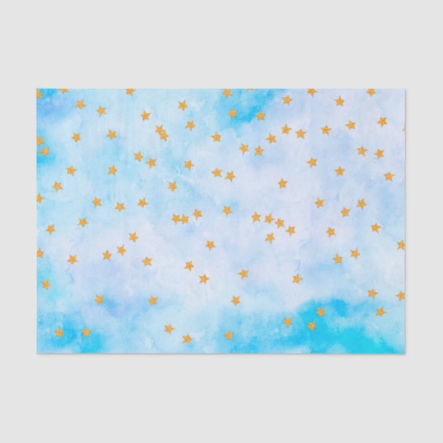 De Seda Estrelas brilhantes em papel marmoreado (Frente )