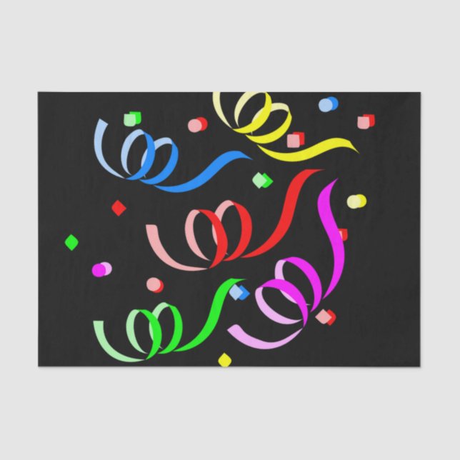 De Seda Feliz Aniversário Papel Tecido Confetti (Frente )