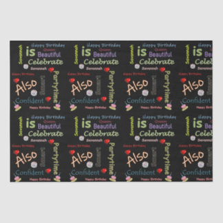 De Seda Feliz Aniversário Papel Tecido Savannah