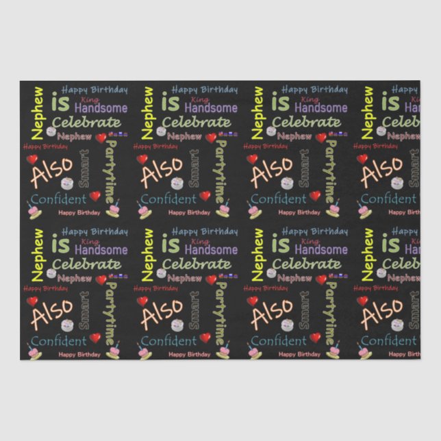De Seda Feliz Aniversário, Papel Tecido Sobrinho (Frente )