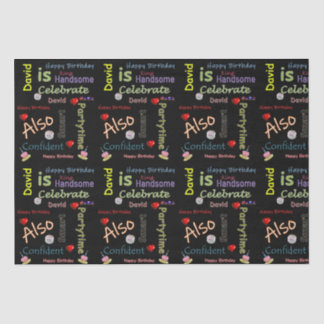 De Seda Feliz Aniversário - Papel Tecidual David