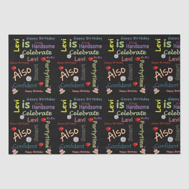 De Seda Feliz Aniversário, Papel Tecidual Levi (Frente )