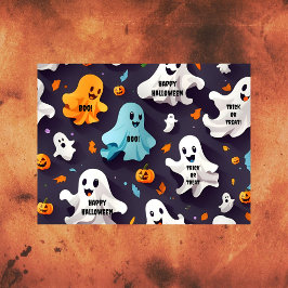 De Seda Feliz Halloween Cute Mini Fantasmas Papel Tecidual
