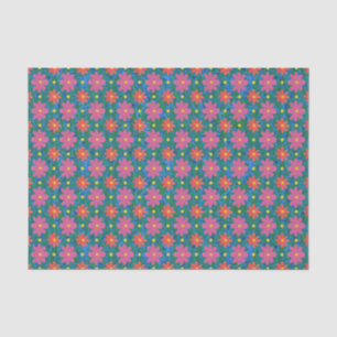 De Seda Flores Chic Rangoli e Papel Tecido Bolinhas