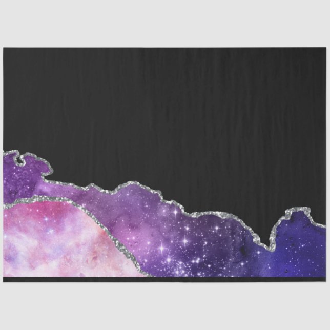 De Seda Galaxy Agate Series Design 20 Papel Tecido (Frente )