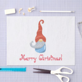 De Seda Gnomo Reproduzido Enfrenta Papel Tecido Engraçado 