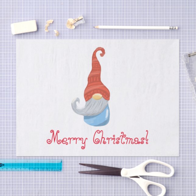 De Seda Gnomo Reproduzido Enfrenta Papel Tecido Engraçado  (Arte )