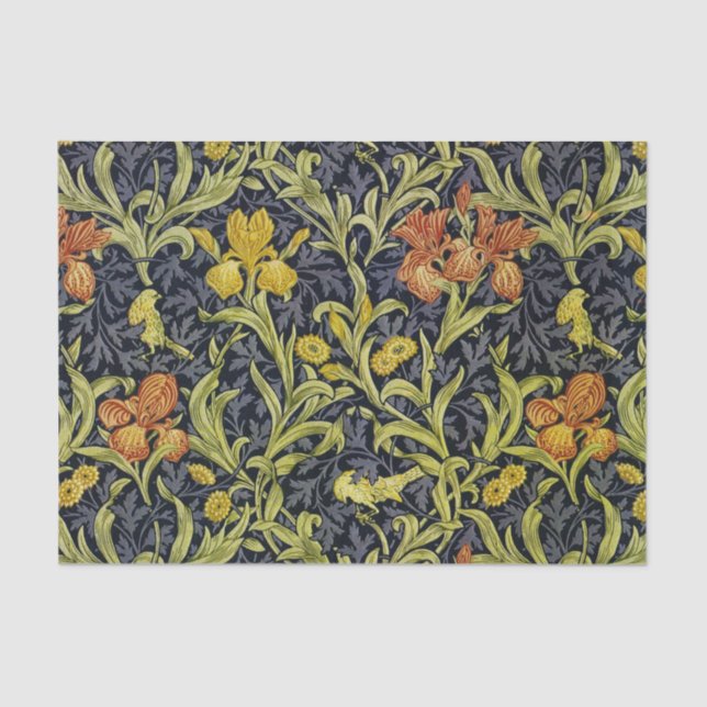 De Seda Iris William Morris - Papel Tecido Padrão (Frente )