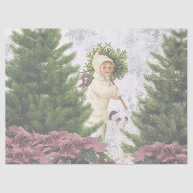 De Seda Jack Russell - Papel Tecido Rosa (Frente )