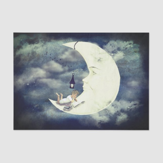 De Seda Leitura no Papel Tecido da Lua (Frente )