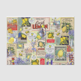 De Seda Limões e Papel Tecido Lavanda