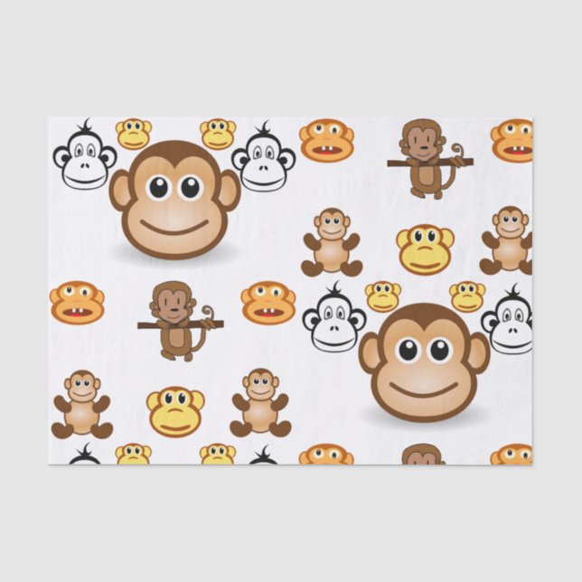 De Seda Macacos-macaco com papel absorvente (Frente )
