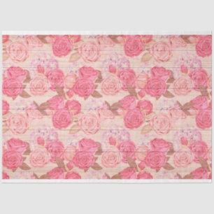 De Seda Madeira Floral Moderno Papel Tecido Popular