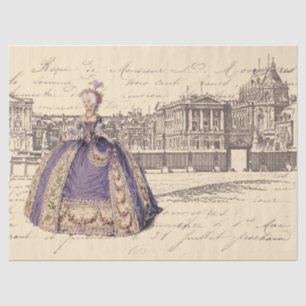 De Seda Marie Antoinette no Papel Tecido Versalhes
