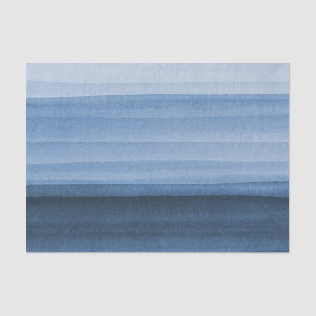 De Seda Marinho Azul - Cor d'água - Papel Tecido (Frente )