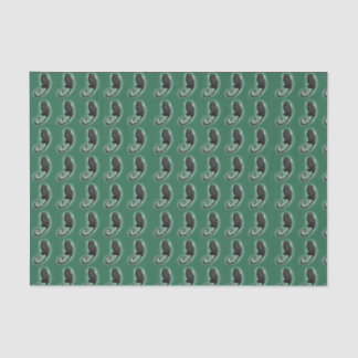 De Seda Marmoset bonito em papel verde