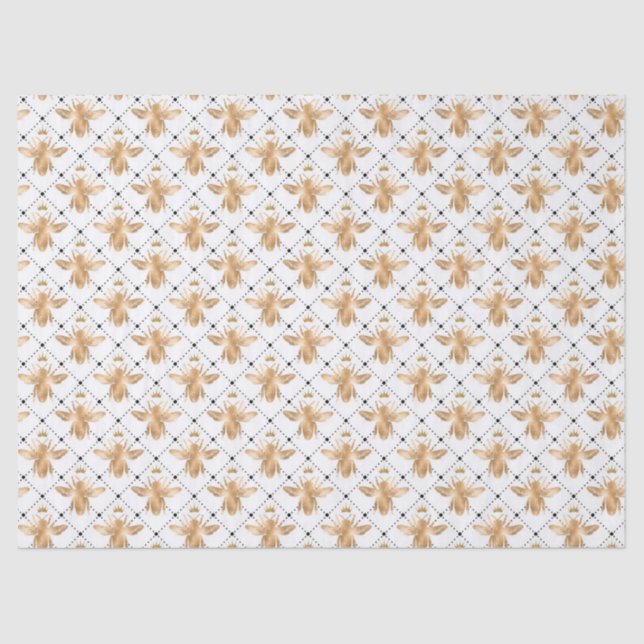De Seda Mel Bee Series Design 12 Papel Tecido (Frente )