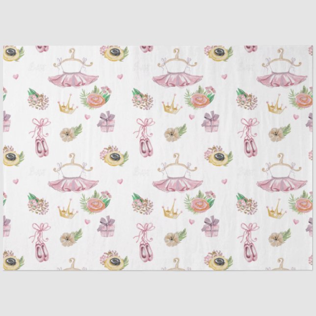 De Seda Minha Série Pequena Bailarina Design 3 Papel Tecid (Frente )