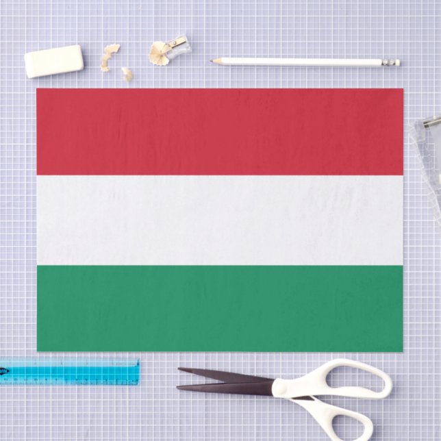 De Seda Moda da Hungria, papel tissue da bandeira húngara (Arte )