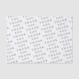 De Seda Moderno Papel Branco Preto Elegante Obrigado Perso