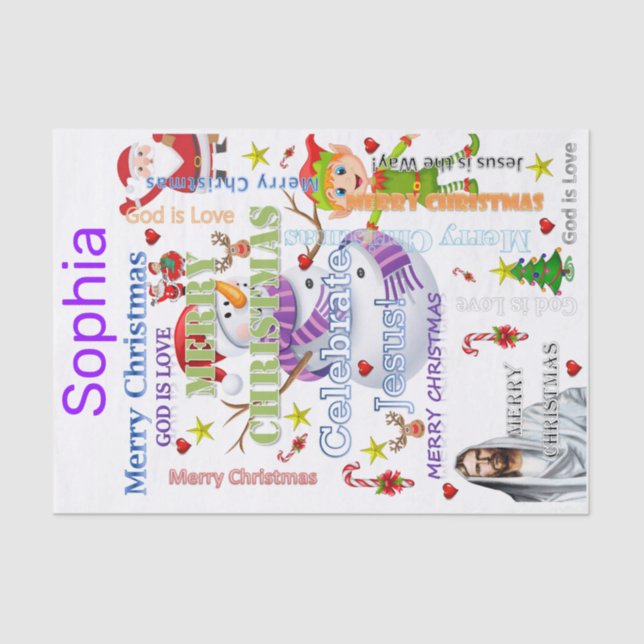 De Seda Natal do Papel Tecidual (Frente )